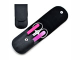 Manicure set with glass nail file and tweezers